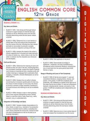 English Common Core 12th Grade - ebook